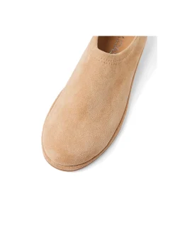 Racket Rear Zip Microsuede Flat Shoes