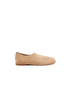 Racket Rear Zip Microsuede Flat Shoes