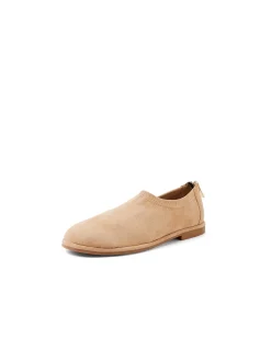 Racket Rear Zip Microsuede Flat Shoes