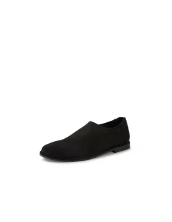 Racket Rear Zip Microsuede Flat Shoes