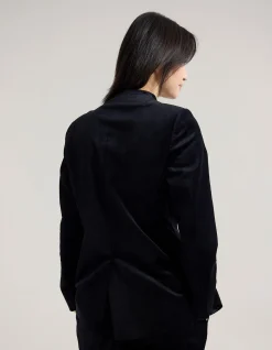 RAFFI VELVET COLLARLESS BLAZER