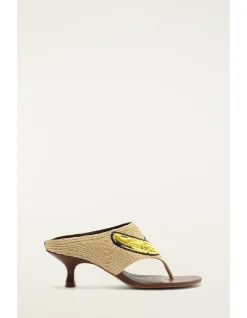 RAFFIA ICON KITTEN HEEL