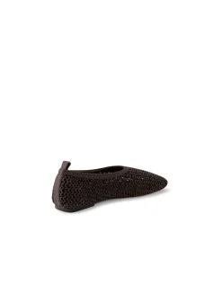 Ramone Knit Effect Woven Ballet Flats