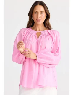 Raphael Relaxed Gathered Neckline Blouse