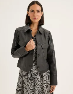 Raw Hide Jacket with Convertible Collar