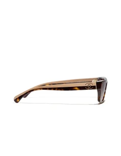Rectangle Dark Havana Brown Gradient Sunglasses
