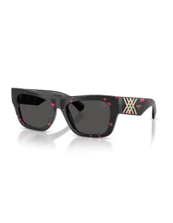 Rectangle FUCSIA HAVANA DARK GREY Sunglasses