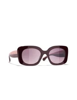 Red Vendome Pink Gradient Rectangle Sunglasses