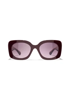 Red Vendome Pink Gradient Rectangle Sunglasses