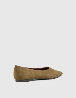 REECE SUEDE POINTY FLAT