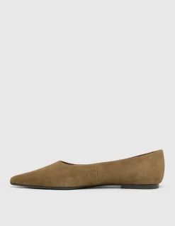 REECE SUEDE POINTY FLAT