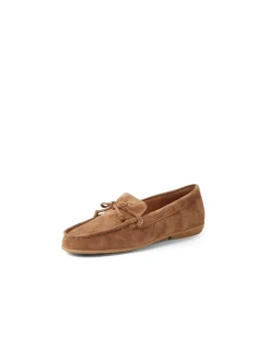 Reesus Suede Bow Detail Moccasin Loafers