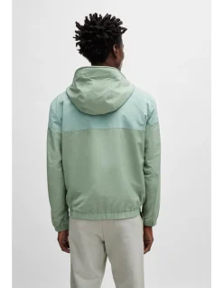 Regular-Fit Jacket with Water-Repellent Finish Open Green