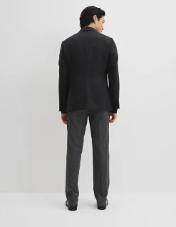 Regular Fit Herringbone Wool Jacket