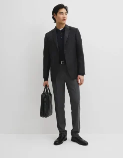 Regular Fit Herringbone Wool Jacket