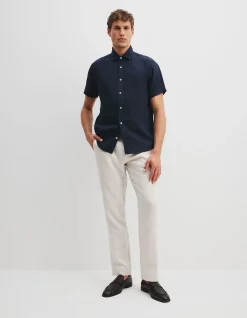 Regular Fit Organically Grown Linen Short Sleeve Shirt