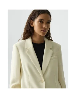 Relaxed Blazer in Satin Crepe