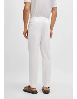 Relaxed-Fit Cotton-Blend Seersucker Trousers