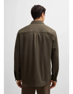 Relaxed-Fit Overshirt in Wool Blend