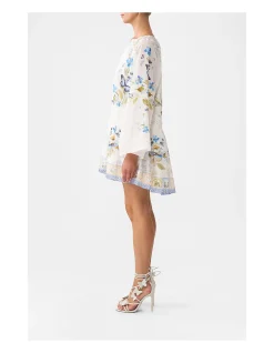 RELAXED SHORT DRESS WITH DROPPED WAIST