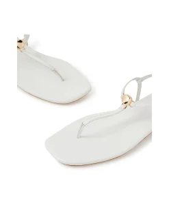 Remee Metal Hardware Leather Sandals