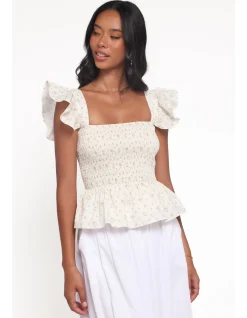 Remira Smocked Ruffle Top