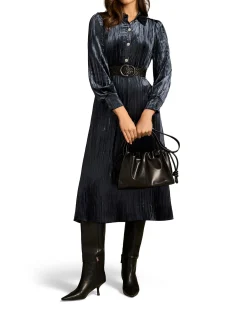 RE - VELVET SHIRT DRESS