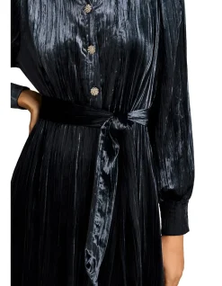 RE - VELVET SHIRT DRESS