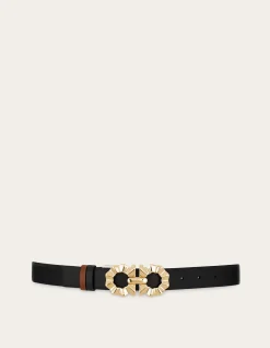 REVERSIBLE AND ADJUSTABLE BELT WITH SHAPED GANCINI