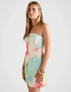 RIA STRAPLESS SEQUIN MINI DRESS