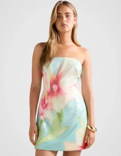 RIA STRAPLESS SEQUIN MINI DRESS