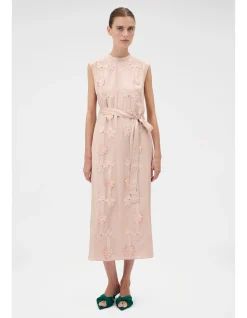 Ribbon Trim Sheath Dress