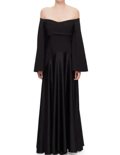 RINA LS OFF SHOULDER MAXI DRESS