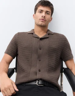 RIPPLE STITCH BUTTON THRU