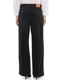 RODAYNA HIGH RISE PLEATED LEG JEANS