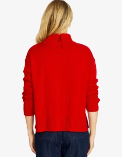 Roll Neck Pocket Lambswool Knit Jumper