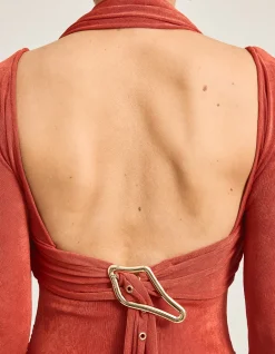 Romy Slinky Open Back Maxi Dress