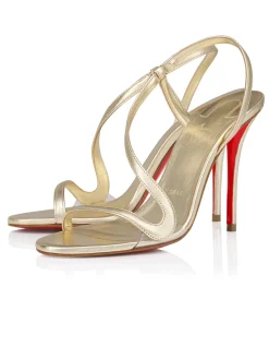 ROSA Z 100MM NAPPA LAMINATA PVC LIN PLATINE SANDALS