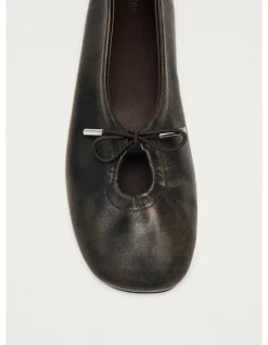 Rosalind Brushed Leather Ballet Flats