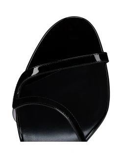 ROSA Z 80MM PATENT BLACK SANDAL