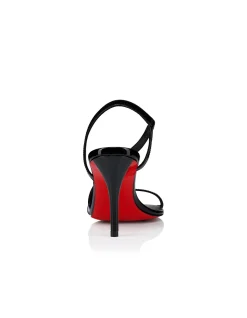 ROSA Z 80MM PATENT BLACK SANDAL