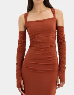 Rosseli Gathered Midi Dress