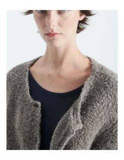 Round Neck Long Sleeve Cardigan