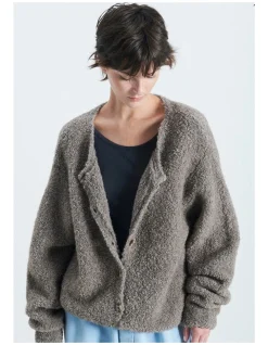 Round Neck Long Sleeve Cardigan