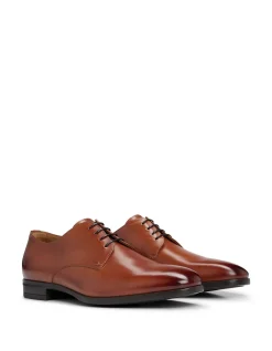 Rubber-Sole Derby Shoes in Leather