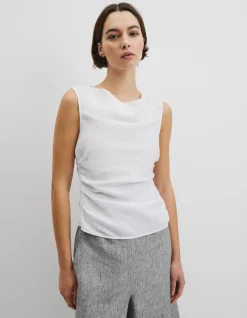 Ruched Linen Tank