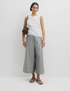 Ruched Linen Tank