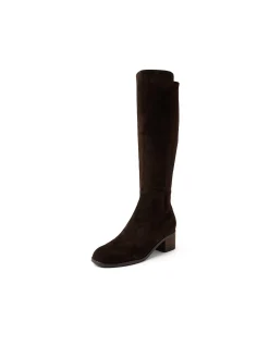 RUSH MI Suede Block Heel Knee Boots