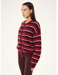 Sable Stripe Knit Bomber