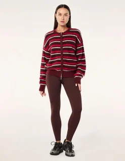 Sable Stripe Knit Bomber